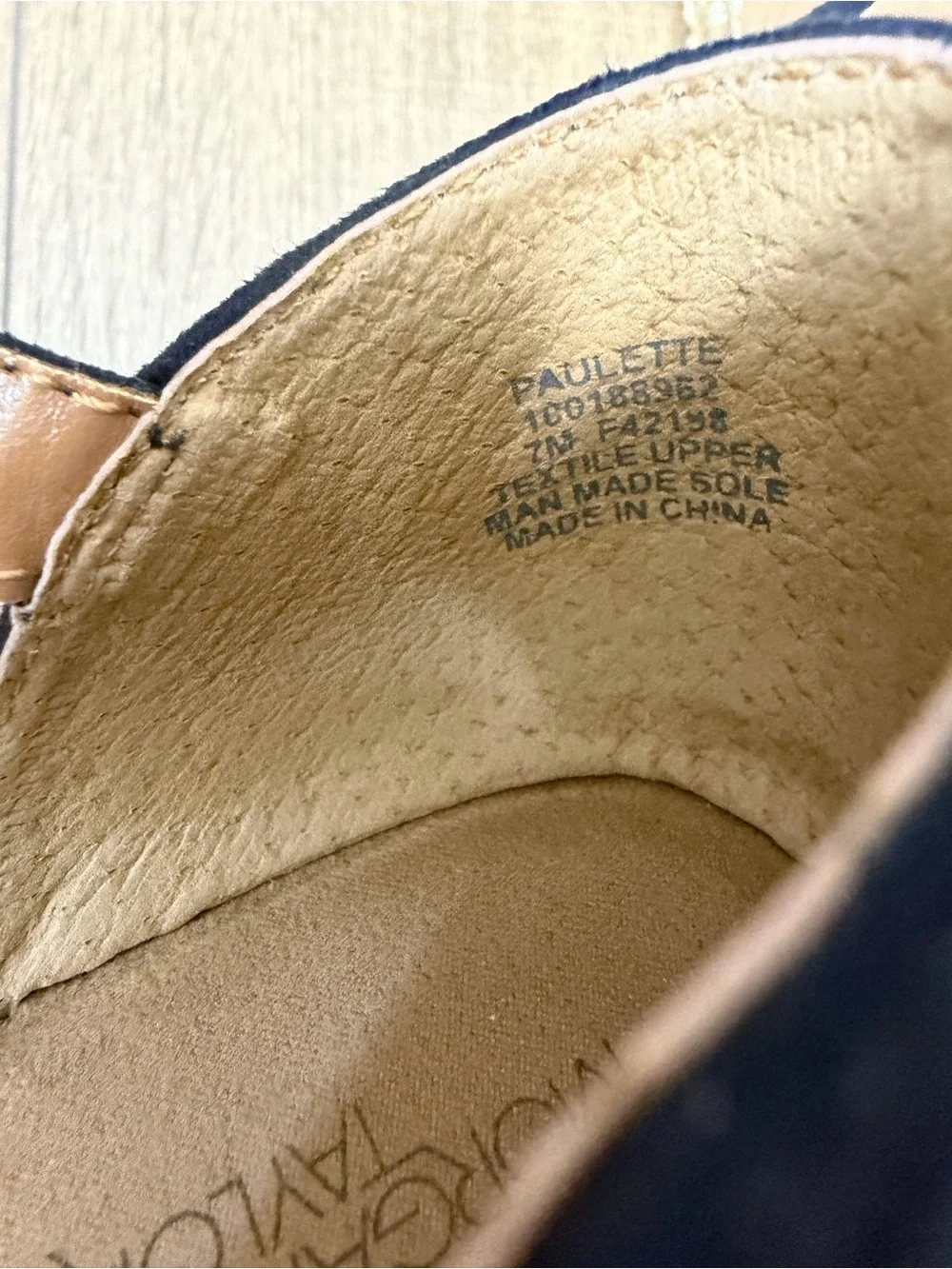Morgan Taylor “Paulette” Navy Suede Espadrilles with Ankle Strap